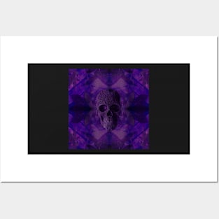 Skull Pink Purple Posters and Art